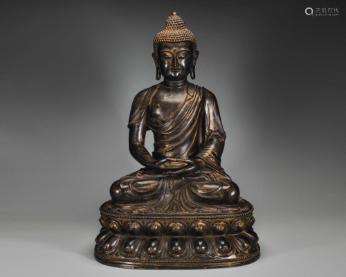 A Gilt-bronze Seated Amitabha Qing Dynasty
