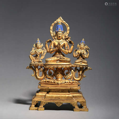 A Gilt Bronze Figure Of Buddha