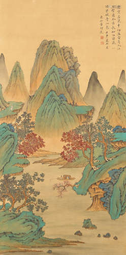 Dong Bangda  Landscape Painting Scroll