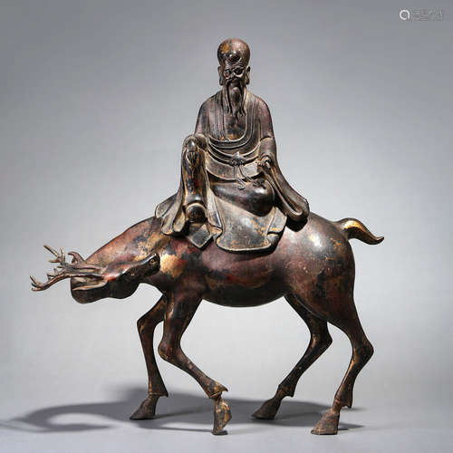 A Bronze Deer And Immortal Incense Burner