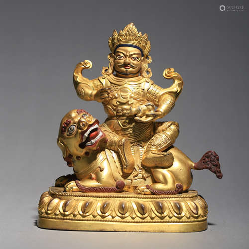 A Gilt Bronze Figure Of Jambhala