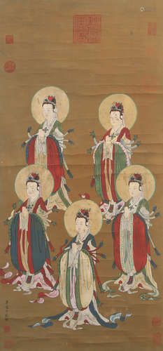 Wu Daozi  Buddha Statue Painting Scroll