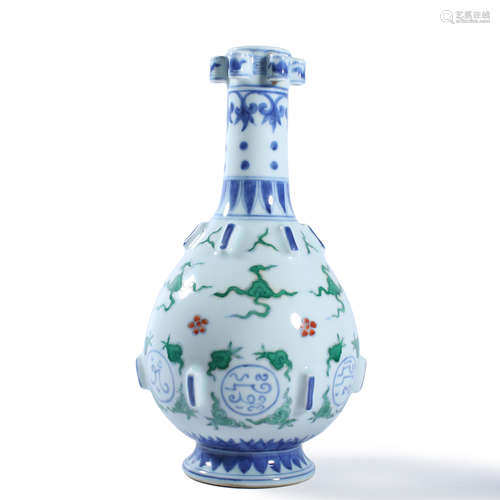 A Doucai Persian Garlic-Head-Shaped Vase