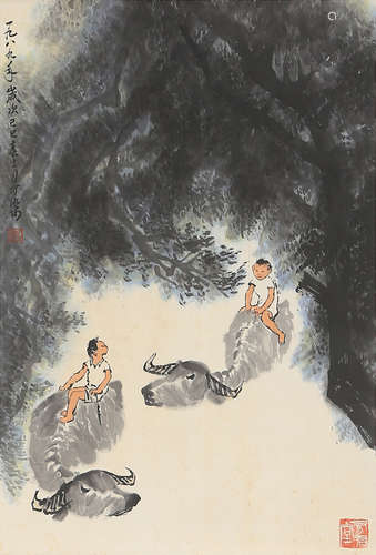 Li Keran  Figure Painting Scroll