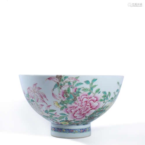 A Famille Rose Flower Bowl