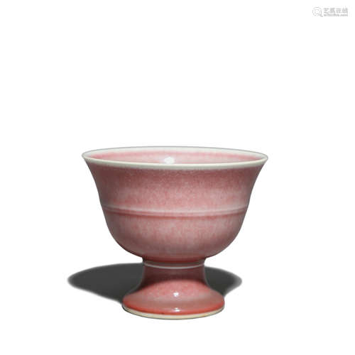 An Iron-Red Glaze Stem Cup