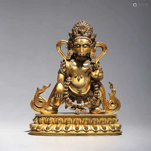 A Gilt Bronze Figure Of Vajrahara