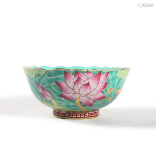 A Yangcai Lotus Bowl