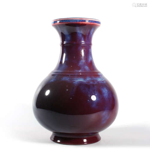 A Flambe-Glaze Zun Vase