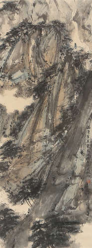 Fu Baoshi  Landscape Painting Scroll