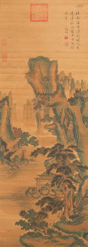 Wen Zhengming  Landscape Painting Scroll