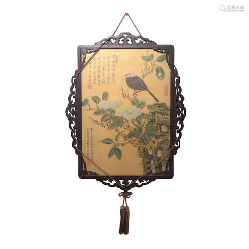 Zhang Daqian  Flower And Birds Painting With Frame