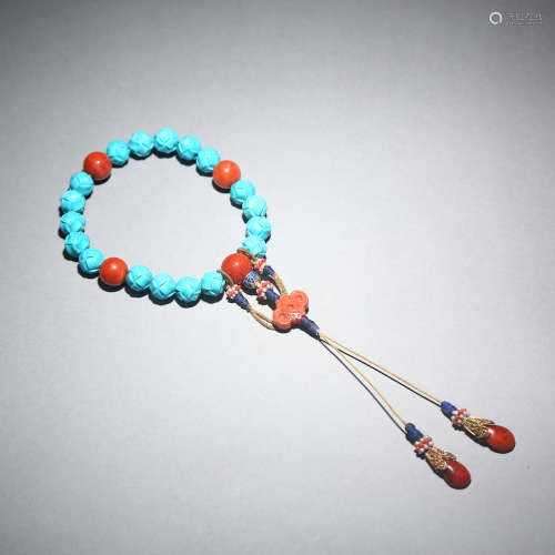 18 Pieces Turquoise Beads Hand String