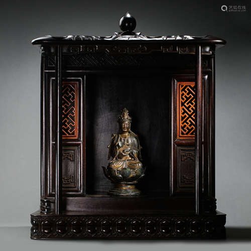 A MAHOGANY BUDDHIST NICHES, THE QING DYNASTY IN CHINA, AND A...