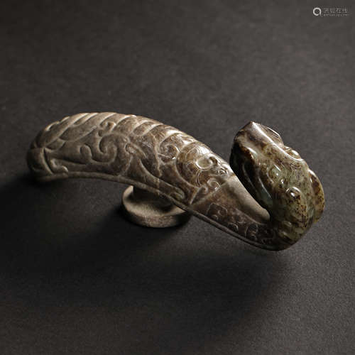 HETIAN JADE BELT HOOK, THE WARRING STATES PERIOD OF CHINA