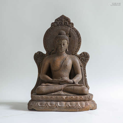 ANCIENT INDIAN STONE BUDDHA STATUE