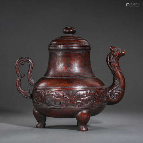 QING DYNASTY, CHINESE BAMBOO CARVED POT