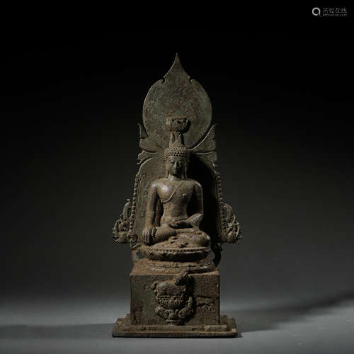 ANCIENT BRONZE BUDDHA STATUE IN INDIA