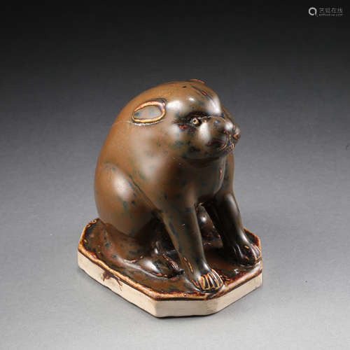 PURPLE DING RABBIT STATUE ZUN, SONG DYNASTY, CHINA