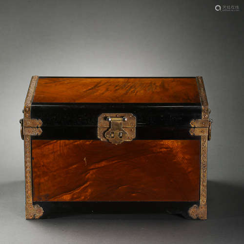 BOXWOOD JEWELRY BOX, QING DYNASTY, CHINA