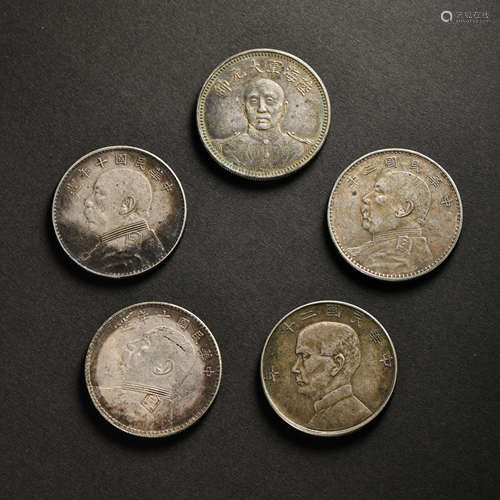 A SET OF PURE SILVER COINS, LATE QING DYNASTY, CHINA