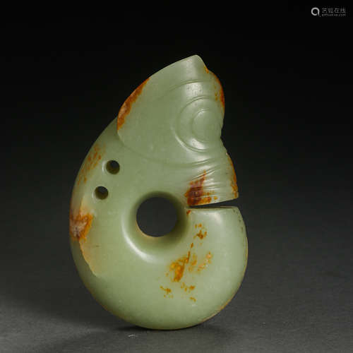 HETIAN JADE PIG DRAGON, THE HONGSHAN CULTURE, CHINA