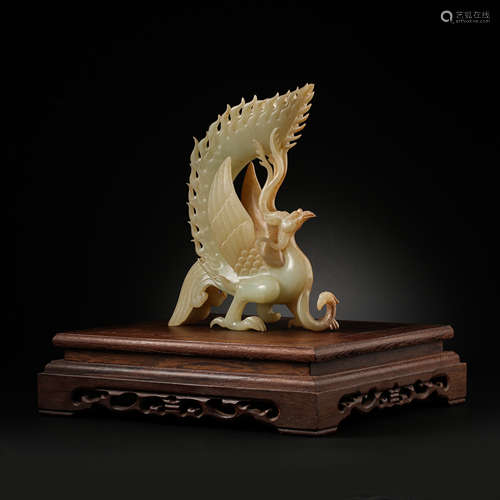 TANG DYNASTY, CHINESE HETIAN JADE PHOENIX