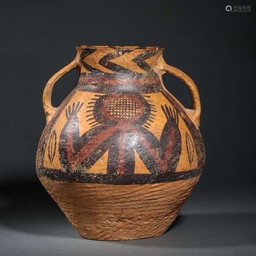 CHINESE MAJIAYAO CULTURE PAINTED AMPHORA