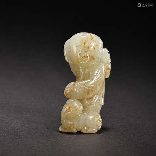 HETIAN JADE BOY, MING DYNASTY, CHINA