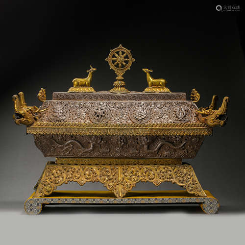 SILVER GILT INCENSE BOX, QING DYNASTY, CHINA