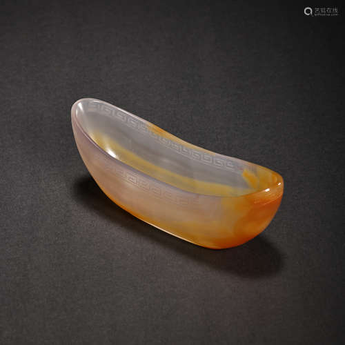 AGATE WATER BOWL, QING DYNASTY, CHINA