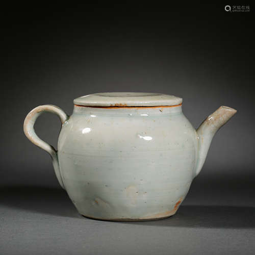 CELADON ENAMEL HOLDING POT, SHUFU WARE, YUAN DYNASTY, CHINA