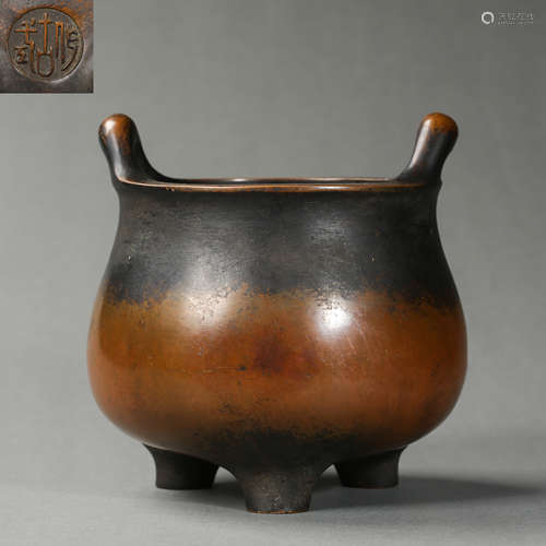 BRONZE INCENSE BURNER, QING DYNASTY, CHINA