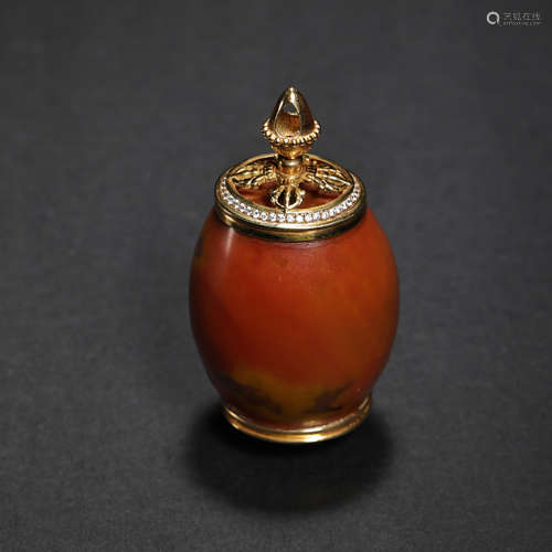 GOLDEN BAONAN RED PENDANT, THE REPUBLIC OF CHINA