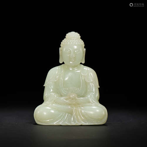 HETIAN JADE BUDDHA, QING DYNASTY, CHINA