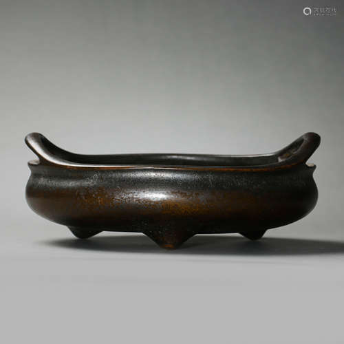 BRONZE INCENSE BURNER, QING DYNASTY, CHINA