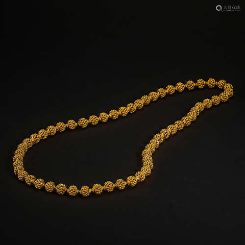 ANCIENT INDIAN PURE GOLD NECKLACE