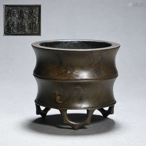 COPPER  CENSER, THE XUANDE PERIOD OF MING DYNASTY, CHINA