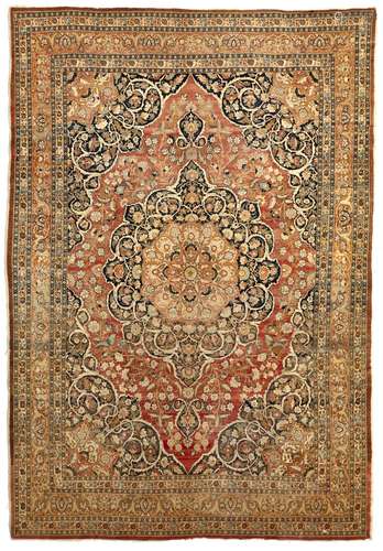 A HADJI JELILI TABRIZ CARPET, LATE 19TH CENTURY