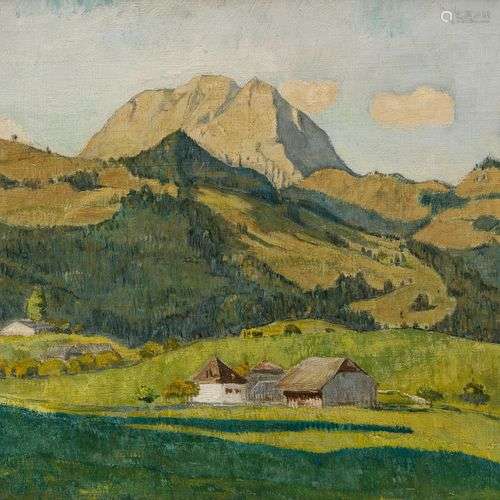 John Torcapel (1881-1965) Paysage de la Gruyère, huile sur t...