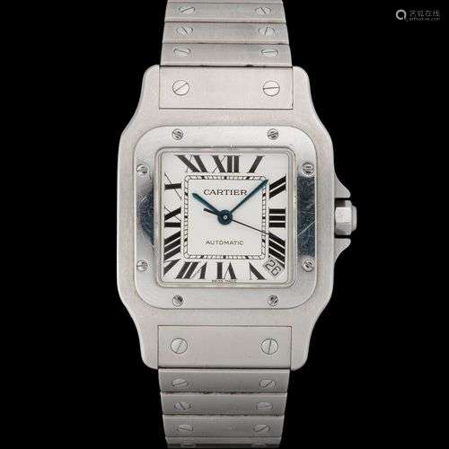 Cartier, Santos, montre-bracelet carrée automatique Cadran a...