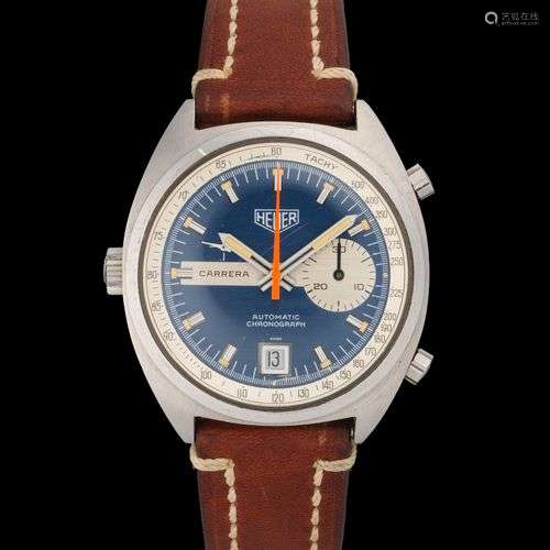 Heuer, Carrera, montre chronographe ronde automatique Cadran...