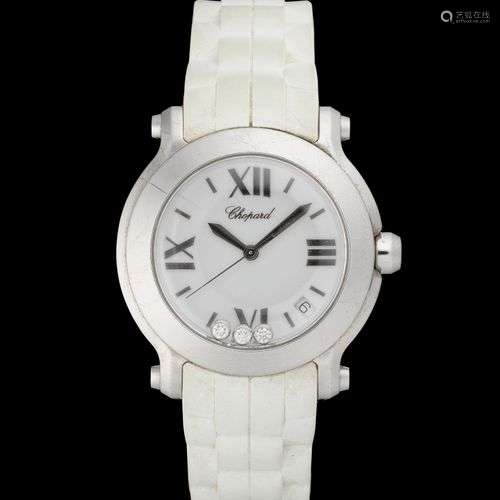 Chopard, Happy Sport, montre ronde à quartz retenant trois d...