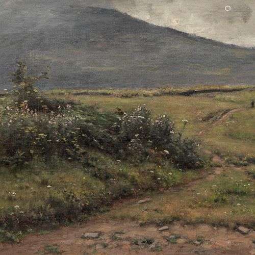 Auguste Veillon (1834-1890) Chemin dans la campagne, huile s...