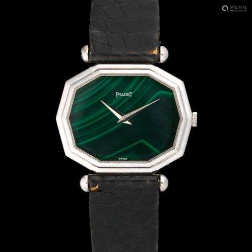 Piaget, montre décagonale mécanique Cadran malachite, aiguil...