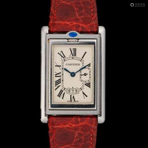 Cartier, Tank basculante, montre rectangulaire à quartz Cadr...