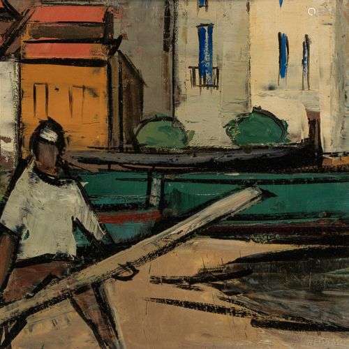 Walter Mafli (1915-2017) Cadaques, huile sur isorel, signée,...