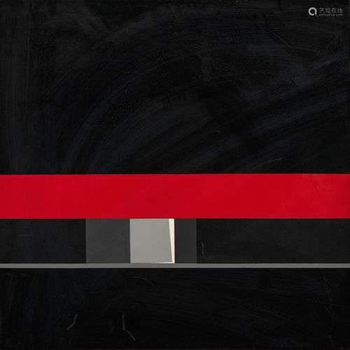 Jean Baier (1932-1999) Composition rouge et noire, peinture ...