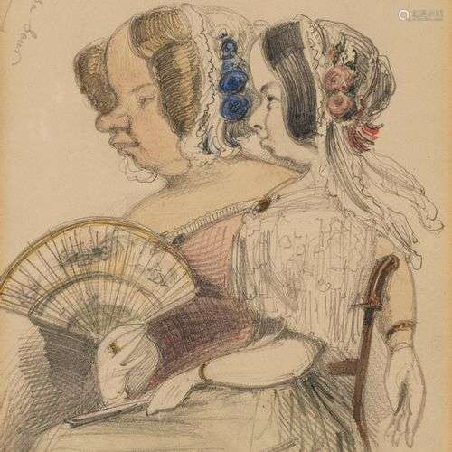 Rodolphe Toepffer (1799-1846) Madame Duval et sa sœur, mine ...