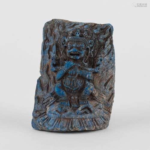 Sculpture de Marakala, Tibet, probablement XVIIIe s Lapis la...